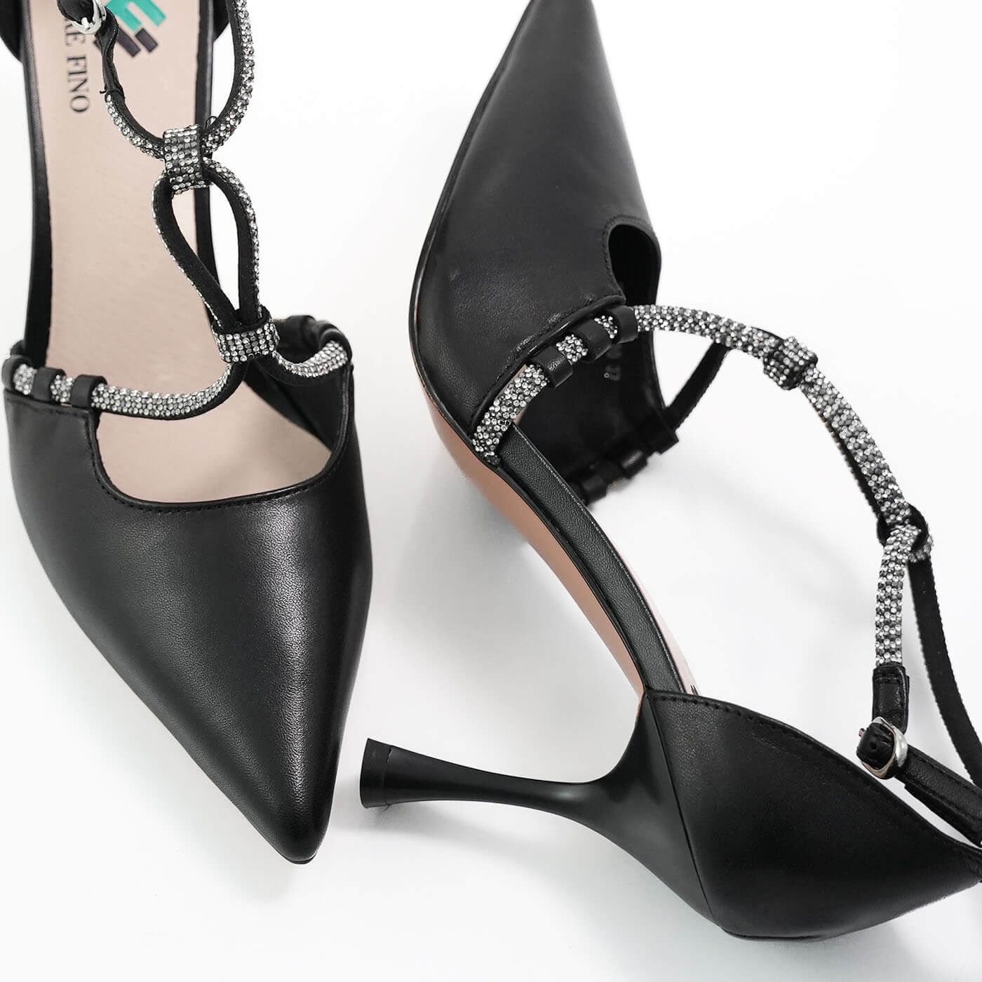 Pantofi stiletto fiore fino