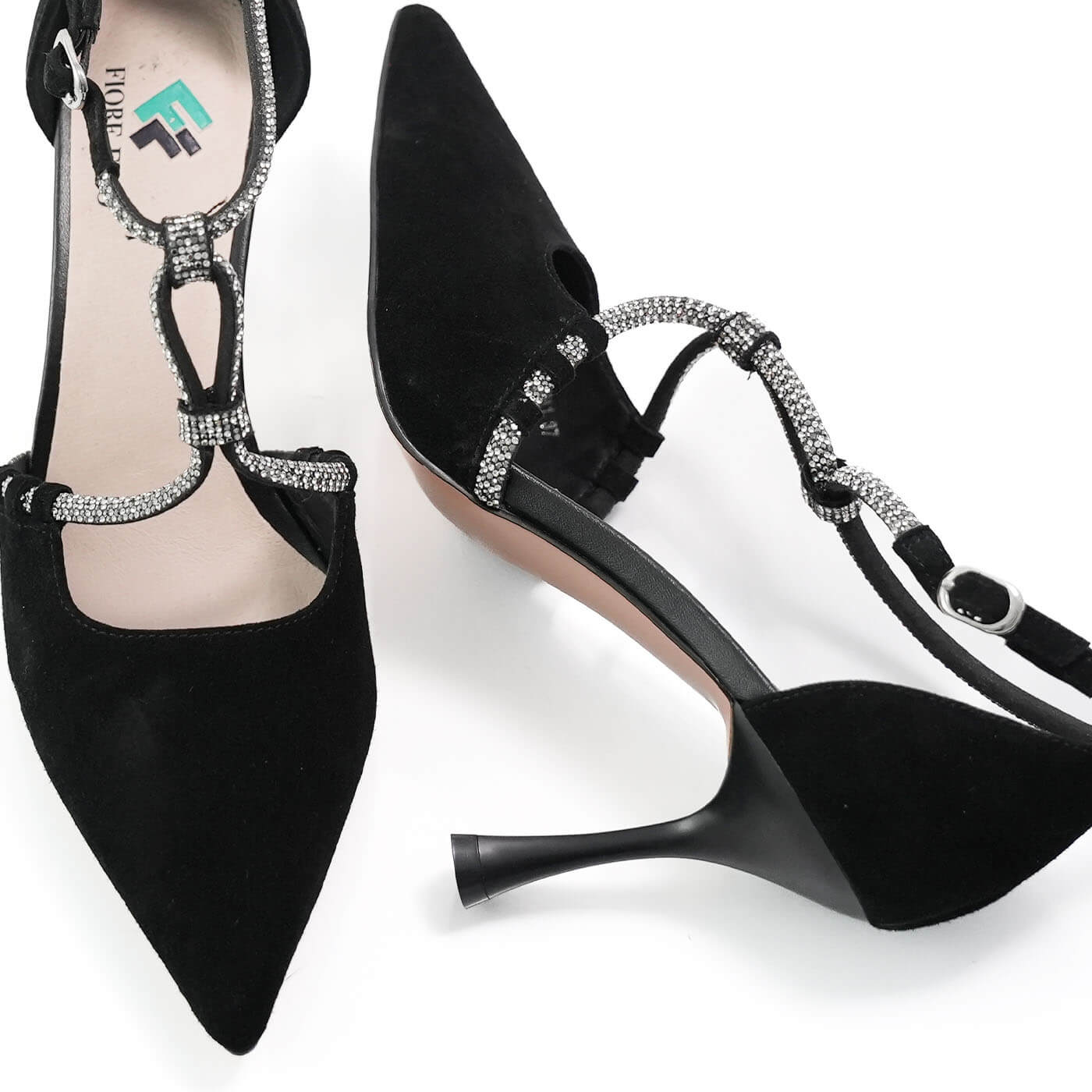 Pantofi stiletto fiore fino